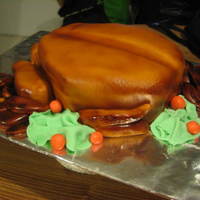 Chicken Cake This cake was alot of fun to make, it's all carved from 2- 9": rounds...TFL =}
