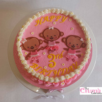 Heavens 3Rd Birthday Cake Monkeys in tutus! There's nothing cuter!