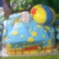 Toy Story 3 Disaster I made this cake for my sons 3rd birthday, I guess i didn't let it cool enough because it fell apart shortly after I took it out of...