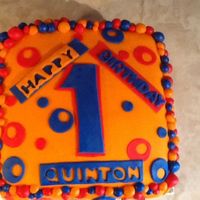 1St Birthday All Fondant This is a yellow cake with buttercream icing. Took it to the daycare to celebrate. I loved how the colors turned out. My son and the kids...