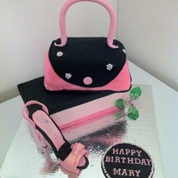Purse, Shoe, Shoe Box Purse was a lemon curd cake with lemon butercream filling covered in fondantshoe box is vanilla cake with ganache filling covered in...