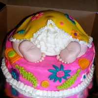Colorful Baby Booty made this cake to match the invitations