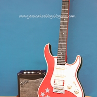 Stand Up Electric Guitar Cake