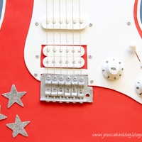 Stand Up Electric Guitar Cake