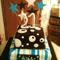 Birthday Cake Made this for my nephew, was al little upset that my buttercream was to soft and caused it to bulge, should know better. But he liked it so...