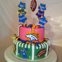 Football Fans Birthday Cake Made This For A Friend That Was Celebrating 5 Birthdays At Once Tried To Include All Their Team Favorites Football Fans Birthday cake, made this for a friend that was celebrating 5 birthdays at once, tried to include all their team favorites