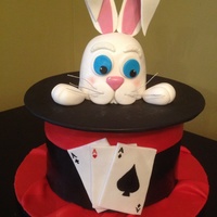 Rabbit In The Hat Magic Themed Cake Rabbit in the hat magic themed cake.