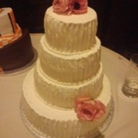 Ivory Wedding Cake I hated this cake while making it but in the end I thought it really came together nicely