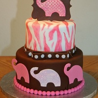 Pink Elephant Cake 