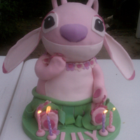 Pink Stitch 4Th Bday Cake I made this for my daughter this past weekend. She turns 4 tomorrow! She has a stuffed animal from Lilo and Stitch, this is Angel. &lt;...