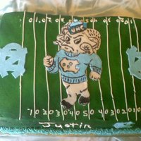 Carolina Tarheal Football Cake Carolina Tarheals Football cake. French Vanillia cake injected with chocolate Mousse & buttercream icing