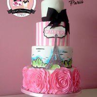Paris, Eiffel Tower Birthday Cake Paris Themed Birthday Cake. This was my daughter's birthday cake:) She NEVER knows what she wants and could honestly care less about...