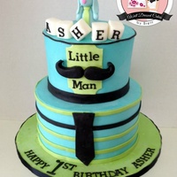 Little Man Moustache I LOVE how this turned out! Customer sent me a picture of the cake she wanted, I just changed the colors to match the invitations. The...