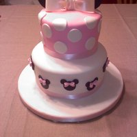 Minnie Mouse Birthday Minnie mouse themed cake with a small smash cake for the 1 year old.Thanks for looking :)