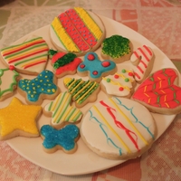 Holiday Cookies This is my 1st attempt at making & decorating sugar cookies.