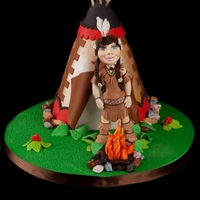 Native American Girl Birthday Cake A very special Native American scene for little girl's 6th birthday.