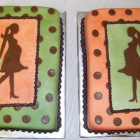 Opposites Attract Made for a baby shower to match the baby's colors. Covered in MMF. Polka dots and silhouette is chocolate MMF.