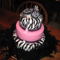 Zebra Print This was made for a 14 yr old wanted bling and flip flops were put on top as she is going to cuba.