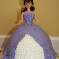 Barbie Cake Simple fondant covered barbie cake