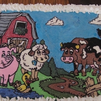 Farm B-Day Cake Farm b-day cake