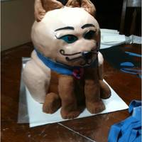Siamese Cat My 1st attempt at a somewhat 3-D cat. Chocolate/vanilla cake with chocolate frosting. Legs, ears and tail all RKT. The tail looks a little...