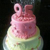 Buttercream With Fondant Accents Buttercream with fondant accents.