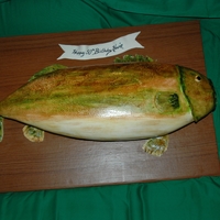 Walley Cake Chocolate cake, covered with fondant and hand painted