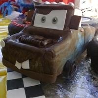 Mater Cake - Cars Chocolate cake covered in fondant with buttercream filling