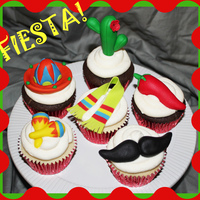 Fiesta! Cupcakes I got to make these for a teacher appreciation luncheon with a fiesta theme. You should have seent he set up that was done for them!...