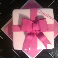 Present Cake Cake I made for my daughters 14th birthday