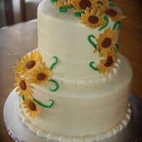 Sunflowers Wedding Cake 
