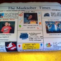 Newspaper 40Th Birthday Cake Newspaper 40th Birthday cake.