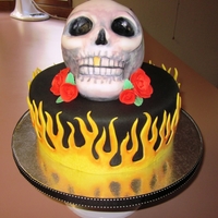 Skull And Flames 