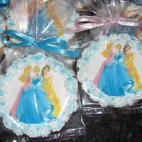 Disney Princesses sugar cookies with edible image