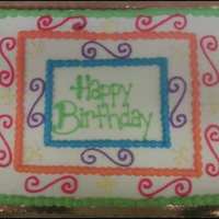 Simple Birthday 1/2 sheet with whipped icing