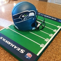 Seahawks Helmet Cake 