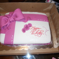 Birthday Cake With A Big Bow 
