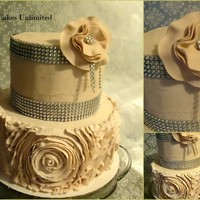 2 Tierd Wedding Cake The Request Something Small With Bling Ruffles And Simple After Pondering For A While I Was To Produce This Lovely 2 tierd wedding cake. The request something small, with bling, ruffles and simple. After pondering for a while, I was to produce this...