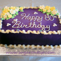 Purple Floral Cake 