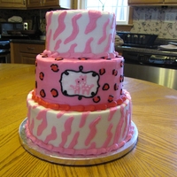 Zebra And Leopard Print Baby Cake 