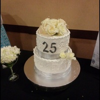 Buttercream Cake With Fondant 25 Buttercream cake with fondant "25"