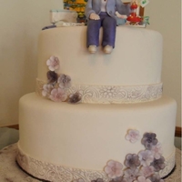 Mom's Many Talents This cake was for my Mom's 70th Birthday/Mother's Day celebration. It's fondant covered with all hand modeled fondant/...