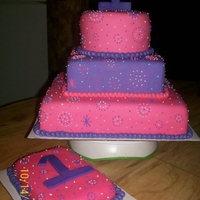 Pink/purple Polka Dots W/smash Cake 