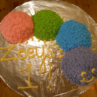 Smash Cake - First Birthday Girl Smash Cake for my cousin's little girl. Got idea from photos seen on this website. All buttercream. Small pumpkin cakes to make the...