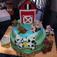 Barn Yard Baby Shower Cake 