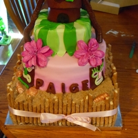 Paiges Sweet 16 Luau themed sweet 16 birthday with fondant accents, sugar (brown and white) sand, white chocolate seashells and Pirouette cookies. the keys...