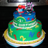 Sesame Street Cake Sesame Street themed cake for a little boy turning 2 at a local shelter. the characters on top are toys he can keep when the cake is gone...
