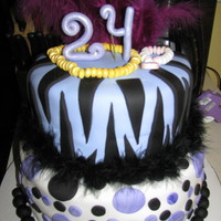 24Th Birthday Feather Cake 