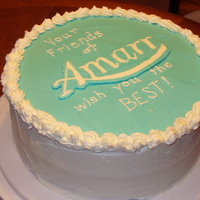 Kerima's Going Away Cake This was for a co-worker's last day. White chocolate macadamia nut cake with white chocolate macadamia nut frosting...yum. Company...