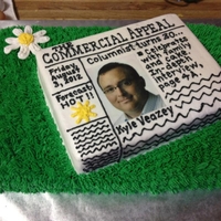Newspaper On Doormat Cake 